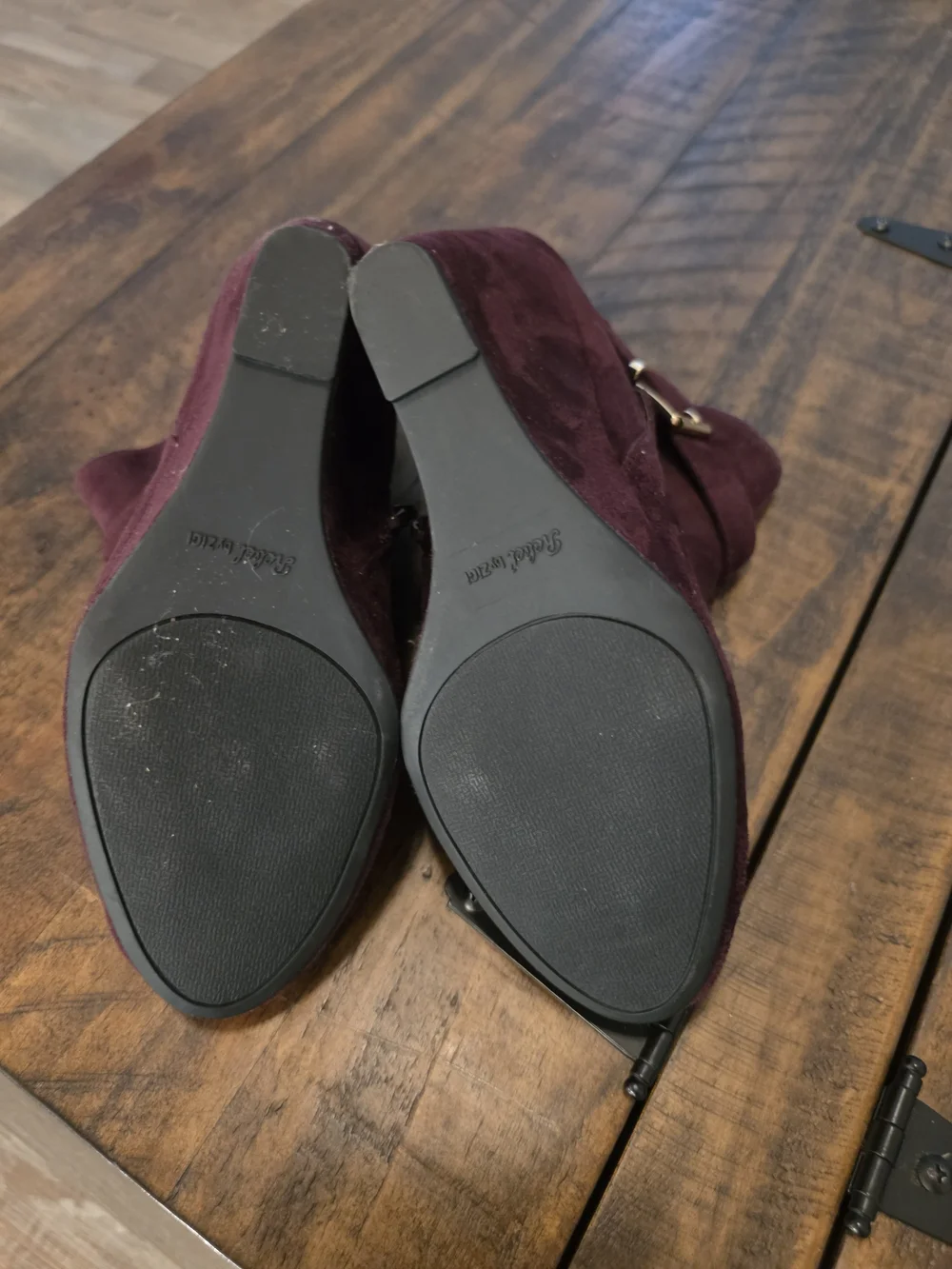 Women's Burgundy  Wedge Booties